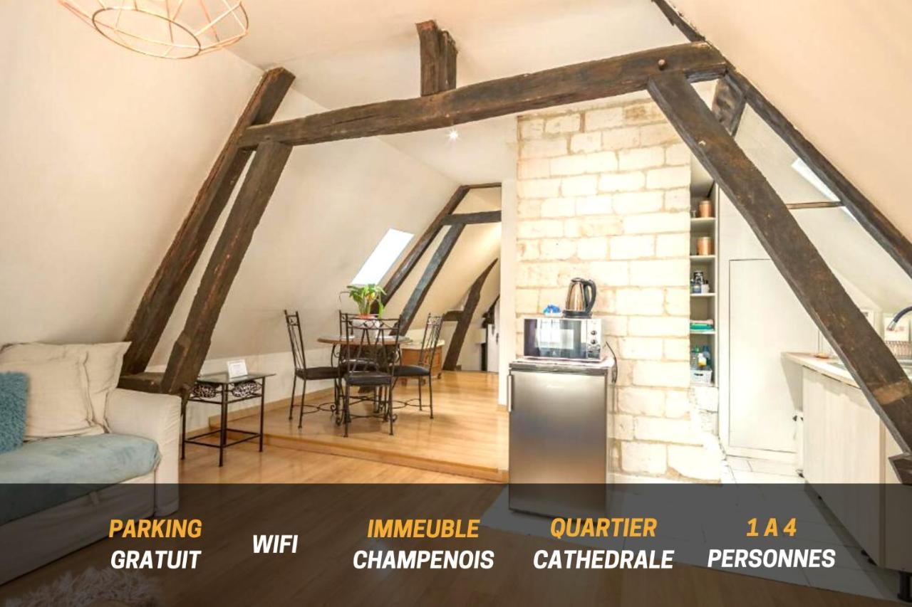 Quartier Cathedrale Centre, Wifi Et Parking - Zen Appart Troyes Exterior foto